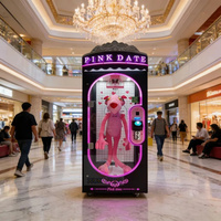 En gros, Machines d'arcade à monnayeur, type grue à pinces pour poupées, avec jeu de coupe de corde pour récolter les prix, modèle Pink Date Toy