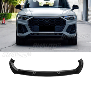 Car Front Bumper Lip Spoiler for Audi Q5 SQ5 MK2 LCI 2021 2022 2023 Gloss Black Front Bumper Protector Lower Blade <b>Splitter</b> - Product Image 1