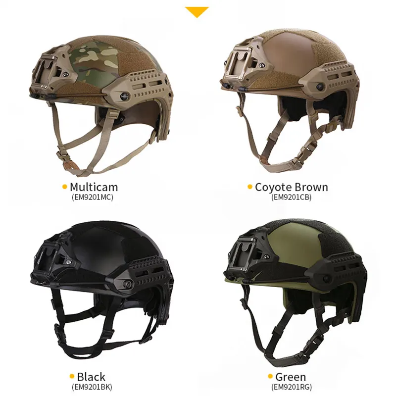 Helm tempur taktis luar ruangan, helm permainan perang Emersongear dengan gaya MK hitam