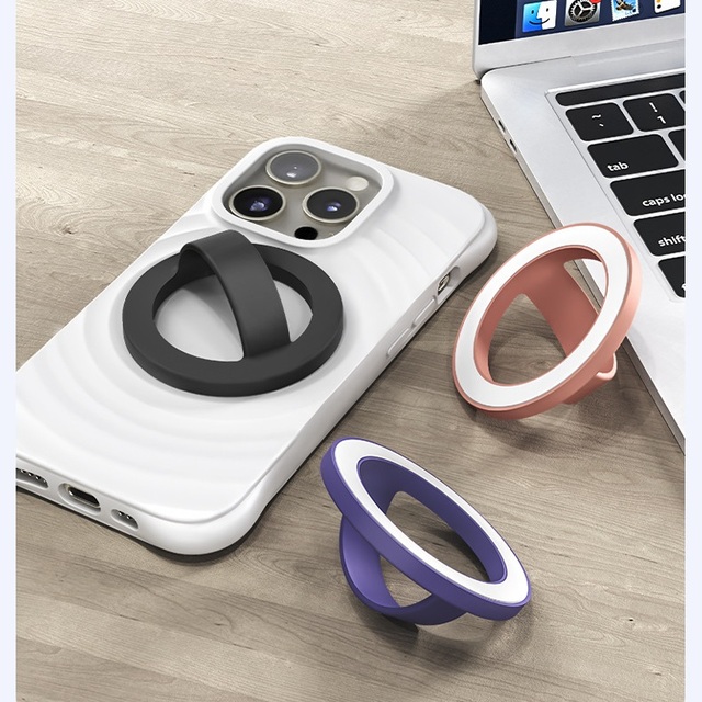 Silicone Magnetic Phone Grip for Iphone Detachable Holder Hand Ultra Thin Soft Grips for Back of Phones