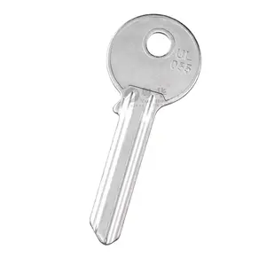Üreticileri doğrudan 2mm gümüş renk pirinç anahtarları boş UL055 Model kapı boş anahtar anahtar çoğaltma makinesi