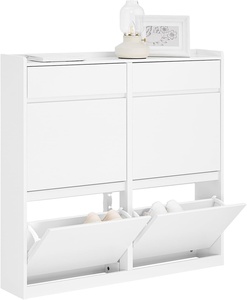 <span class=keywords><strong>Scarpiera</strong></span> stretta con 4 ripiani scarpa <span class=keywords><strong>cassettiera</strong></span> bianco larghezza ca. 98x95x19 cm - Product Image 1