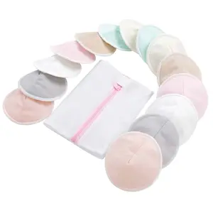 Hot Selling Washable Leak Proof 14Pack Organic Bamboo Nursing Pads for Maternity BMUS-001