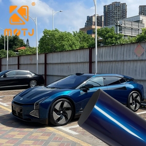 Película de TPU de alto brillo MOTJ para cambio de color, azul estrellado metálico líquido, 1.52x16M, autoadhesiva y autorreparable para mayoristas y concesionarios de automóviles. - Product Image 2