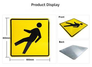 Panneau de signalisation routière professionnel personnalisé OEM, sécurité routière, panneau de signalisation, panneau en aluminium, <span class=keywords><strong>film</strong></span> réfléchissant de première qualité, 600x600mm, Guangdong - Product Image 2