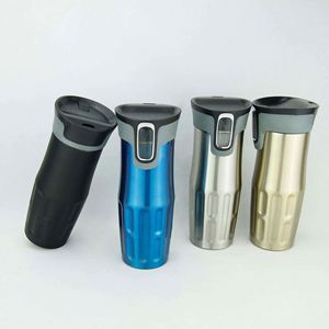Stainless Steel Tumbler Vacuum <b>Insulated</b> Travel <b>Mug</b> With Lid Modern Design For Adults 24H Heat Retention - Product Image 1