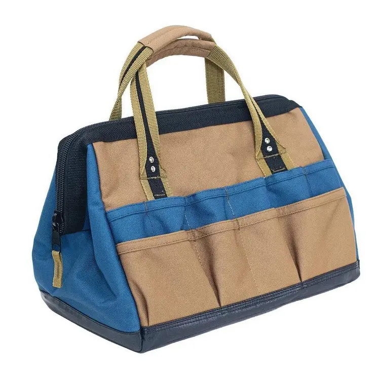 กระเป๋าอเนกประสงค์กันน้ำมีซิปด้านบน,เครื่องมือสำหรับเก็บกระเป๋าเครื่องมือกระเป๋าถือพร้อมสายคล้องไหล่แบบปรับได้