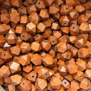 Cuentas Geométricas de Madera de 16 mm, Cuentas de Madera en Forma de Polígono, Cuentas Hexagonales de Madera para Guirnaldas - Product Image 5