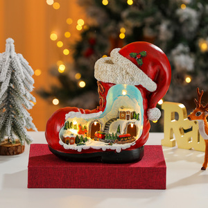 Dropshipping Shopify Resin Musical Rotating <b>Train</b> LED Music Box Night Light Christmas <b>Table</b> Decor Gift - Product Image 5