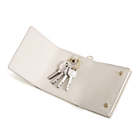 Dompet koin Mini Anti Maling, gaya Jepang RFID memblokir dompet pendek lipat tiga minimalis lapisan kain wanita