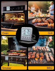 Thermomètre alimentaire numérique pour cuisine, eau, grillades, viande, four avec deux sondes pour la viande - Product Image 3