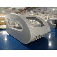 CHUFANG Moteur Hausboot Gonflable Électrique Bateau Jouet De Luxe Solaire Puissance Ponton Eau Villa Flottant Péniche Lac Plaisir-bateau