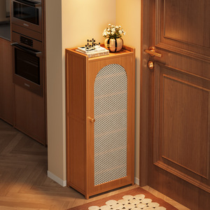 Scarpiera Moderna Stretta in Legno, Mobile Contenitore Multistrato Integrato Semplice per <span class=keywords><strong>Soggiorno</strong></span> - Product Image 1