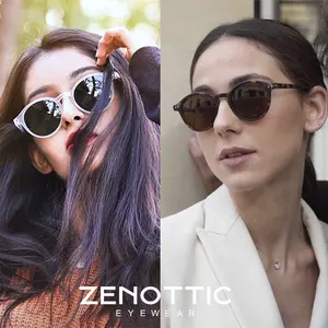 레트로 클래식 편광 높은 Def 작은 라운드 선글라스 2022 UV400 사용자 정의 로고 태양 안경 남성 여성 패션 빈티지 차양