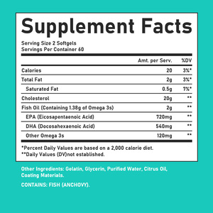 Highly Effective Fish Oil Omega 3 Softgels Healthcare <b>Supplement</b> Omega 3 Fish Oil Omega 3 Softgels Support Cardiovascular Health - Product Image 2