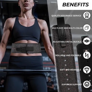 MKAS 사용자 정의 로고 체육관 조정 가능한 가죽 사용자 정의 도매 스팽글 훈련 웨이트 파워 리프팅 벨트 역도 벨트 - Product Image 4