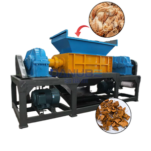 Brand Motors Empty Fruit Bunch Grass Straw Shredder Double Shaft Coconut Shell Crusher <b>Machine</b> - Product Image 1