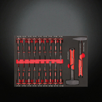Marteau à pierre et outils de poinçonnage professionnels SKY HAMMER OEM, ensemble de 20 pièces en métal avec burin conique pour réparation automobile, dans un étui en mousse EVA