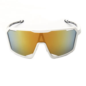 Vente en gros Lunettes de soleil de cyclisme surdimensionnées unisexes pour le <span class=keywords><strong>sport</strong></span> Nouvelles arrivées Lunettes de vélo pour l'extérieur Lunettes de cyclisme jaunes - Product Image 3