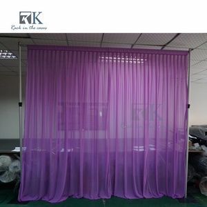 Elegant Purple Drape Partition with Detachable Frame Pipe Kit and Drape for Wedding Decoration - Product Image 3