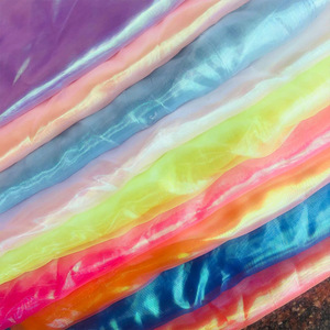 LS189 Fashion Color Laser Decorative <strong>Cloth</strong> <strong>Organdy</strong> Wedding Dress Skirt Organza Mesh Gauze Fabric - Product Image 6