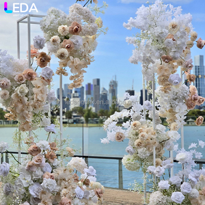 Centros de mesa modernos LEDA para bodas, telón de fondo floral, telón de fondo de metal blanco para decoración de bodas, eventos, fiestas de cumpleaños - Product Image 2