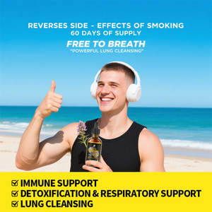 Gotas de limpieza pulmonar de fábrica, soporte de desintoxicación inmune, limpieza de pulmones respiratorios, suplementos de mullein - Product Image 2