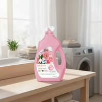 Covy 3kg Liquide Lessive Multi-Effets Parfum Rose Anti-Décoloration Fort Pouvoir Décontaminant Adoucissant Vêtements Lavage Domestique 80%