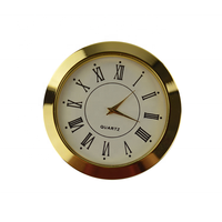 Insertos para Relojes de 55 mm, Color Dorado, Movimiento Chino, Bisel de Metal, Manecillas de Reloj de Aluminio, Caja de Aleación para Obras de Arte y Manualidades