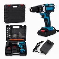Perceuse sans fil industrielle 21V, kit combiné, vitesse variable, mandrin 10mm, couple max 40Nm - Ensemble d'outils électriques polyvalents pour
