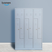 Verrouillable extérieur balai meuble de rangement 2 portes 4 étagères outil de jardin patio en acier en métal armoire casier de nettoyage
