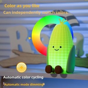 Linda Lámpara Nocturna de Silicona con Forma de Maíz, Regulable, Recargable por USB, Lámpara Antiestrés para Dormitorio Infantil, Regalo para Estudiantes - Product Image 4