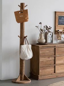 <span class=keywords><strong>Porte</strong></span>-vêtement vertical en bois massif pour vêtements, portant pour <span class=keywords><strong>manteau</strong></span> sur pied, - Product Image 2