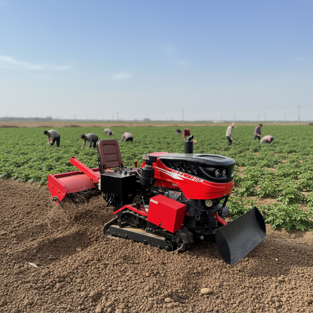 Mini 35 HP Diesel QUANCHAI Engine Crawler Tractor Dry Land Remote-controlled Lawn Mower Bulldozer Various Farm Applications