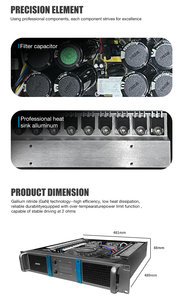 Amplificateur audio professionnel 600W 4 <span class=keywords><strong>canaux</strong></span>, amplificateur haute <span class=keywords><strong>puissance</strong></span> pour karaoké, <span class=keywords><strong>home</strong></span> <span class=keywords><strong>cinéma</strong></span>, DJ, équipement <span class=keywords><strong>de</strong></span> scène - Product Image 4