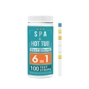 Bandelettes de test 6-en-1 pour spa et piscine, kit de test de la qualité de l'eau pour <span class=keywords><strong>pH</strong></span>, chlore, alcalinité, CYA, dureté, 100 bandelettes - Product Image 6