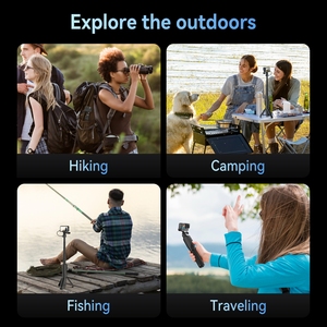 <span class=keywords><strong>TELESIN</strong></span> Accessoires de caméra d'action pour Go Pro Hero12 <span class=keywords><strong>11</strong></span> 10 9 Max 5000mAh Rechargeable Trépied Télécommande Selfie Stick - Product Image 4