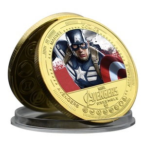 Pièces de monnaie commémoratives plaquées or des super-héros <span class=keywords><strong>Marvel</strong></span> et médailles <span class=keywords><strong>Thor</strong></span> & Spider-Man - Collection de cadeaux d'affaires de style américain - Product Image 2