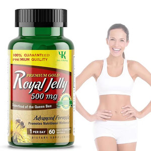 Nouveauté <span class=keywords><strong>Gelée</strong></span> <span class=keywords><strong>royale</strong></span> personnalisée 500mg, formule avancée, favorise le bien-être nutritionnel, soutient une <span class=keywords><strong>forte</strong></span> immunité, capsules souples - Product Image 1