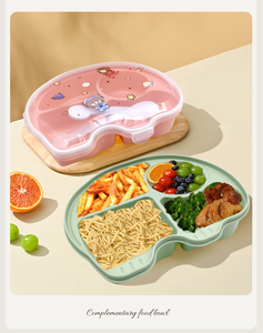 Boîte à lunch compartimentée <span class=keywords><strong>hermétique</strong></span> en plastique pour étudiants et employés de bureau, compatible micro-ondes, pour pique-nique en extérieur, conteneur alimentaire pour fruits et aliments, idéale pour la cuisine - Product Image 2