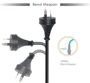 10A ออสเตรเลีย220V 6FT สายไฟ AC ต่อปลั๊ก US กับสายไฟ IEC IEC - Product Image 5
