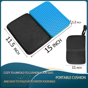 <span class=keywords><strong>Coussin</strong></span> de siège pliable en gel alvéolé léger et portable 8611 avec poignée pour stade extérieur, <span class=keywords><strong>coussin</strong></span> de siège pliable ultra doux - Product Image 2