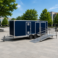 Toilettes mobiles de luxe écologiques modernes pour personnes handicapées, fabriquées en Australie, avec panneaux sandwich, pour l'extérieur, avec rampe
