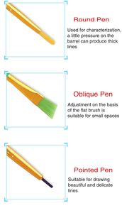 Pincel de Uñas de Fibras Artificiales con Mango de Plástico y Cristal de Colores, 6 Piezas, para Pintura al Óleo y Acuarela DIY para Niños - Product Image 4