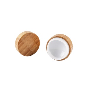 Wholesale 30ml Real Bamboo Refillable Bottle Cosmetic Jar Box Makeup Cream Storage Pot Container