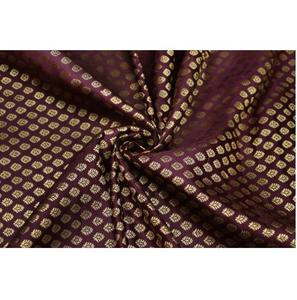 Tela de Brocado de Poliéster Ecológica y Brillante con Estampado Floral Abstracto para Vestidos, Ropa Étnica y Atuendos de Diseñador (Niñas) - Product Image 1