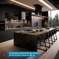 Ensemble de table d'îlot de cuisine moderne en pierre frittée avec personnalisation gratuite, armoires grises et évier, fabriqué en Chine, doté d'un panneau en mélamine durable