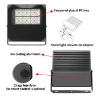 OUTLUX E058 100W IP66 Focos LED de Aluminio de Alta Luminosidad a Prueba de Agua con 5 Años de Garantía para Almacenes, Estadios y Áreas Industriales