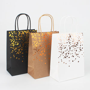 Sac en papier kraft biodégradable, pliable, recyclable, moderne, réutilisable, pour chaussures, vêtements, emballages cadeaux, SP1026 - Product Image 1