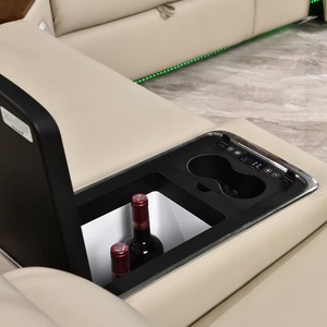 Divano in Pelle Moderno di Design Lussuoso, Colore Personalizzabile, con Luce LED, Divano Angolare Funzionale per Grandi Soggiorni - Product Image 4
